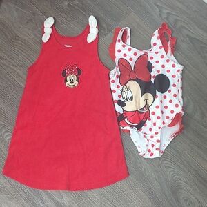 ♥️5/$25 Disney Minnie Mouse Red Dress and Polka Dot Swimsuit